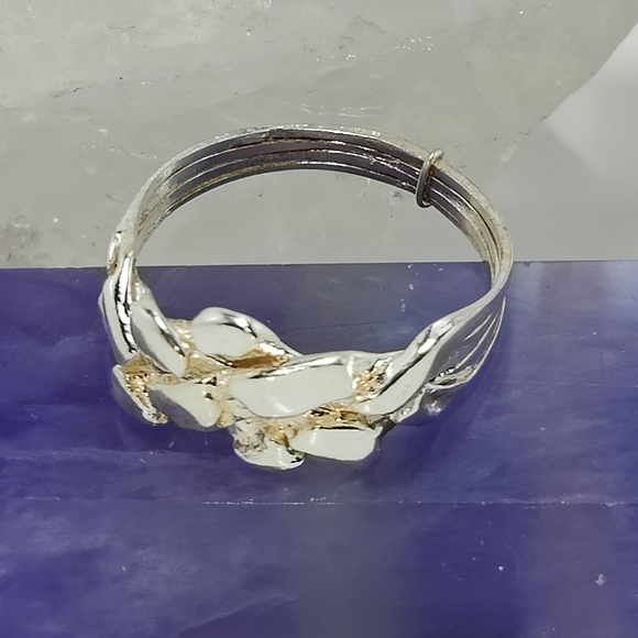 4 Band Nugget puzzle ring - .925 Silver Men or Women - Picture 4 of 6
